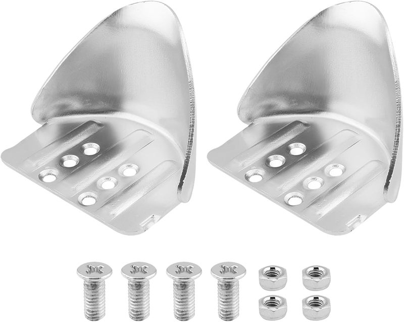 QKDS 2 Pack Drywall Stilts Heel Bracket Replacement Kits, Stilt Heel Bracket Replacement Kit Aluminum Adjustable Part for Painting(Silver) - Image 1